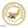 Badge / Macaron GLNF – Grande tenue provinciale – Grand Intendant – Maine Atlantique – Brodé main